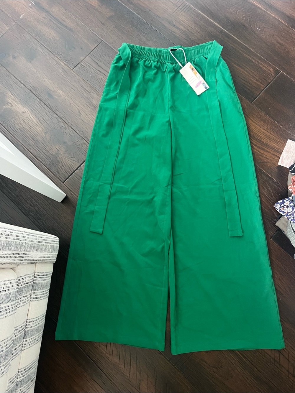 Women's Wide-Leg Green Pants